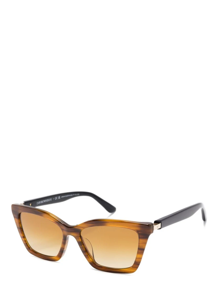 Square Gradient Sunglasses Tortoiseshell Frame In Brown