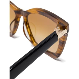 Square Gradient Sunglasses Tortoiseshell Frame In Brown