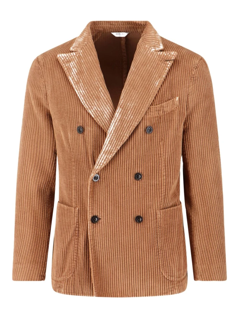 Corduroy double-breasted jacket