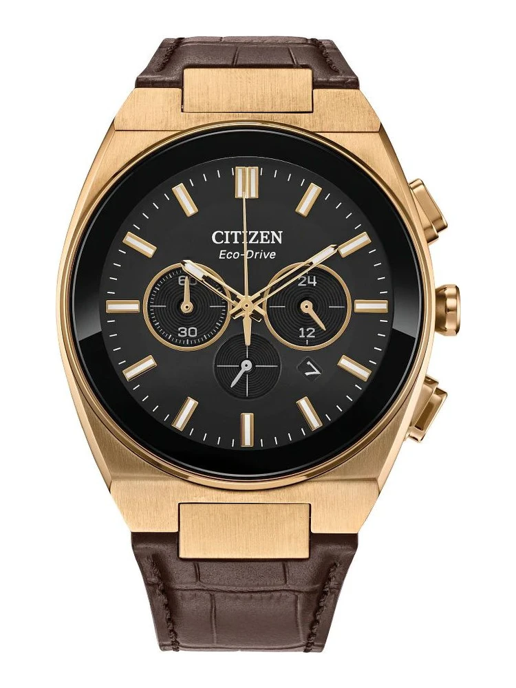 Brown Leather Dress Watch