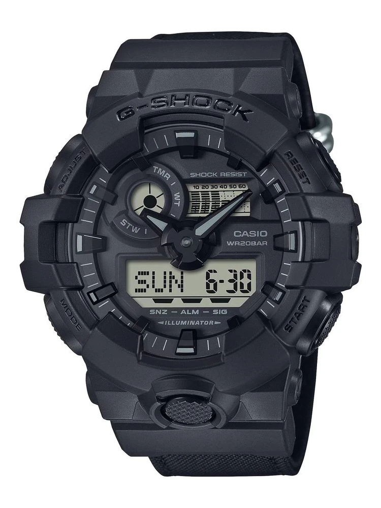 Black Resin Sport Watch