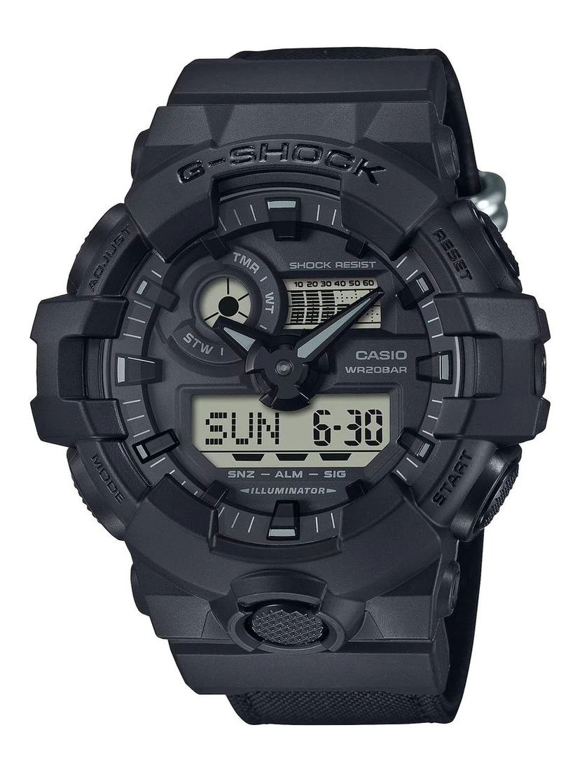 Black Resin Sport Watch
