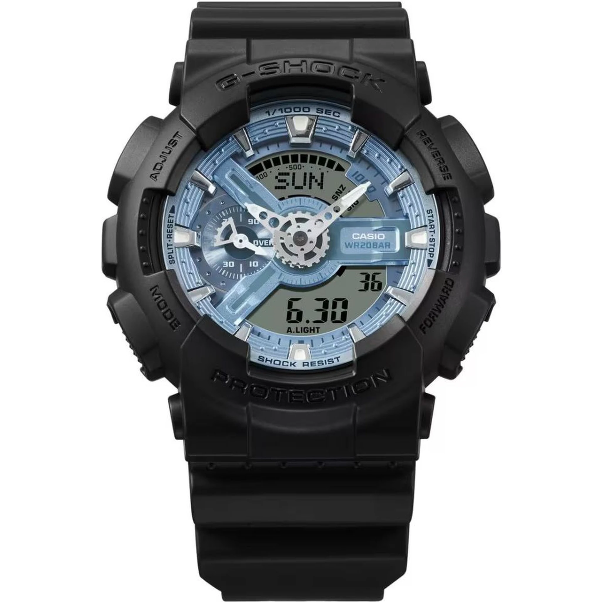 Black Resin Sport Watch