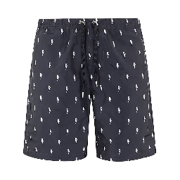 lightning bolt-print swim shorts