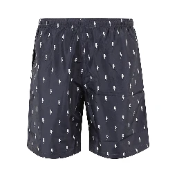 lightning bolt-print swim shorts