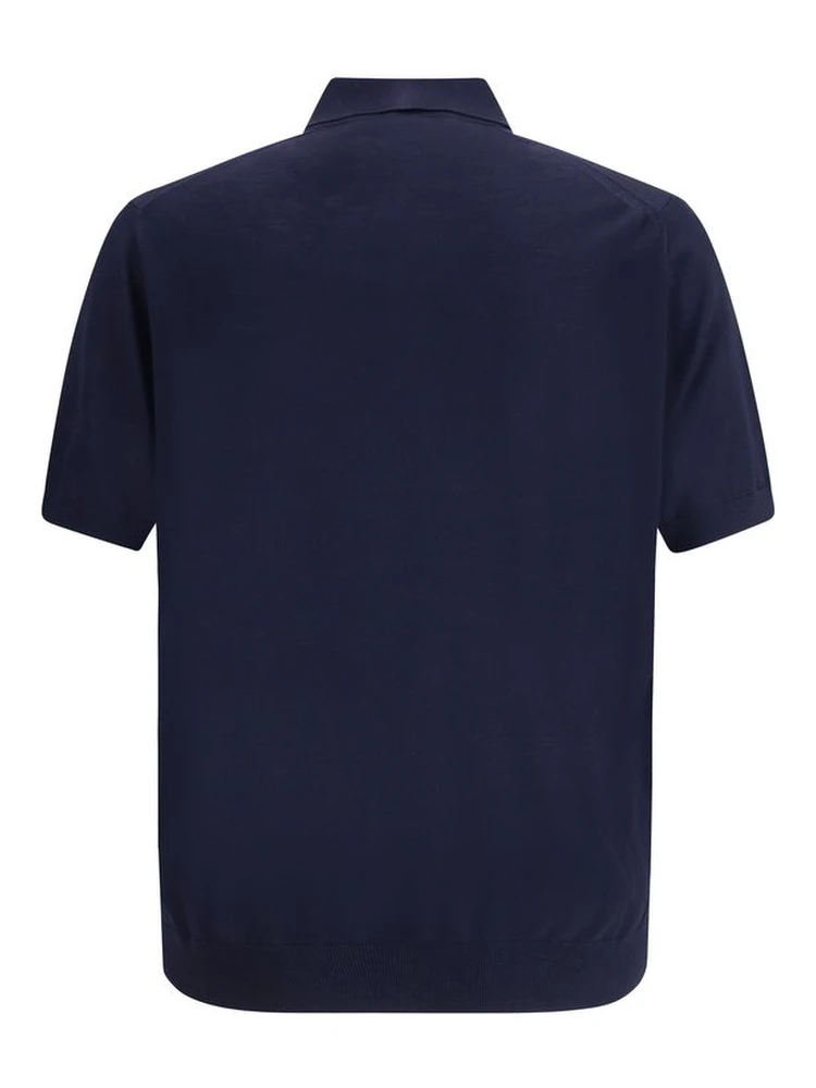 Blue Fleece Wool Polo Shirt alternative