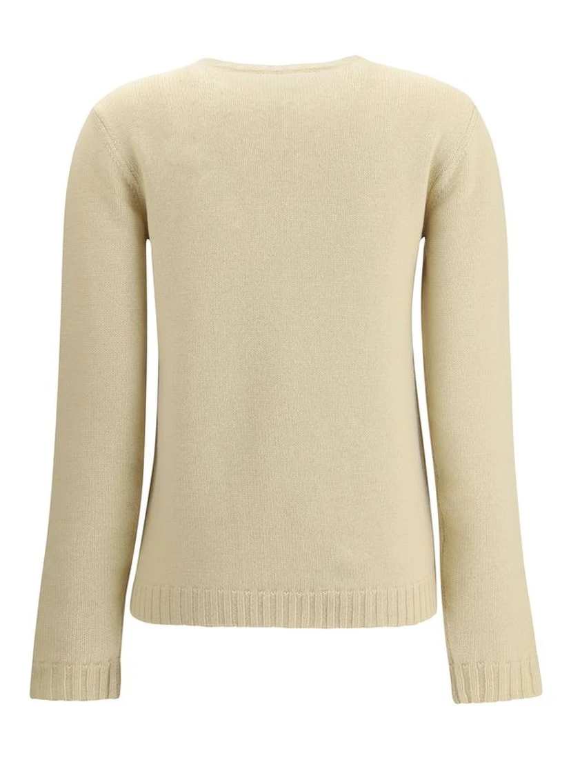 Cream Fleece Wool Sweatshirt