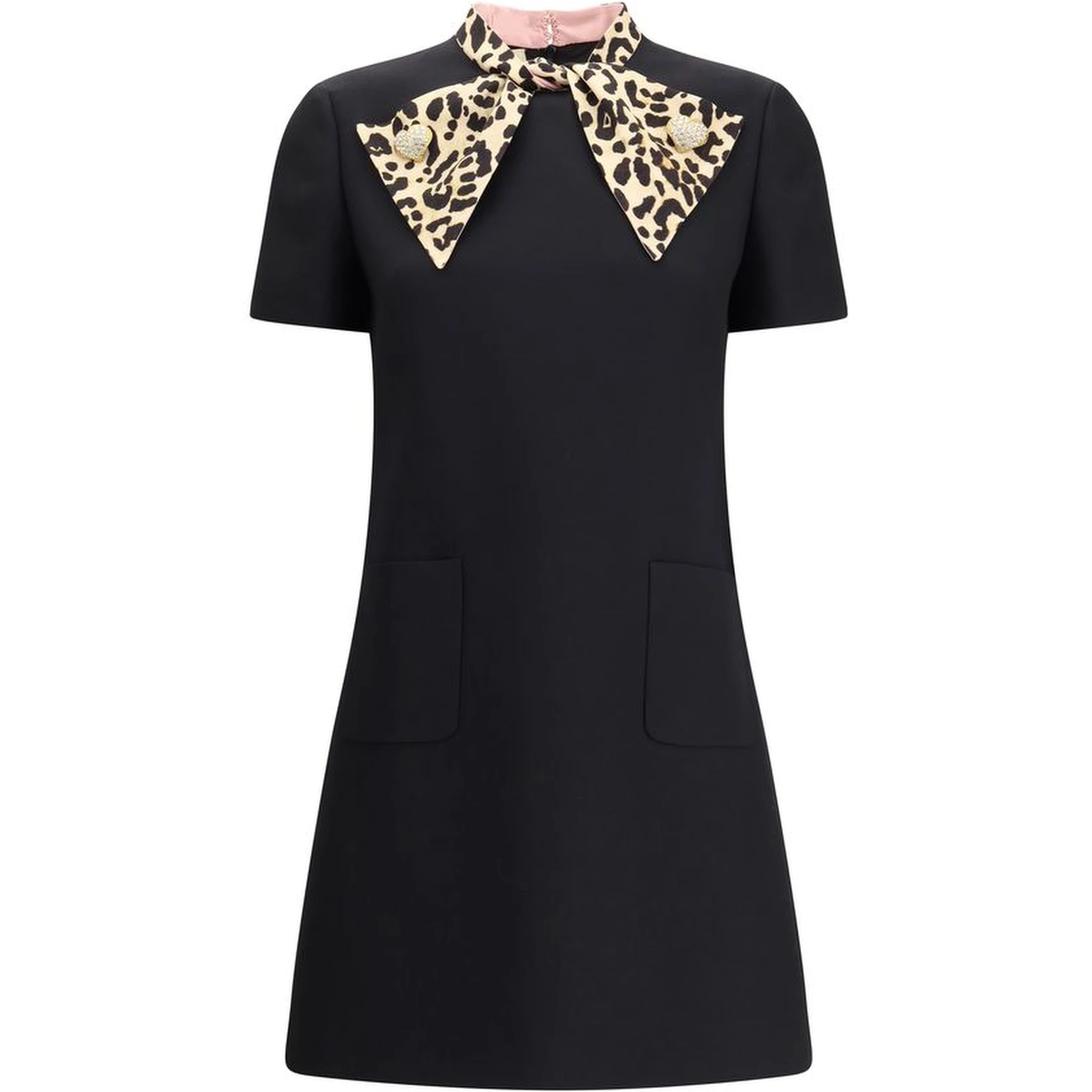 Black Fleece Wool Casual Dress