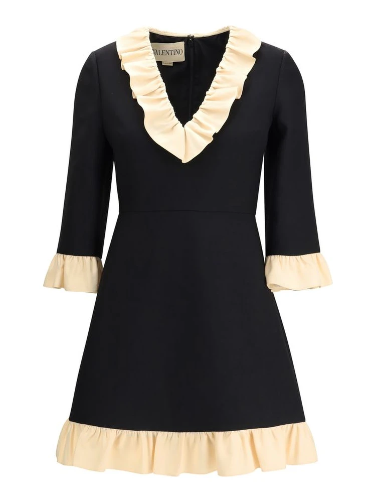Black Fleece Wool Cocktail Dress