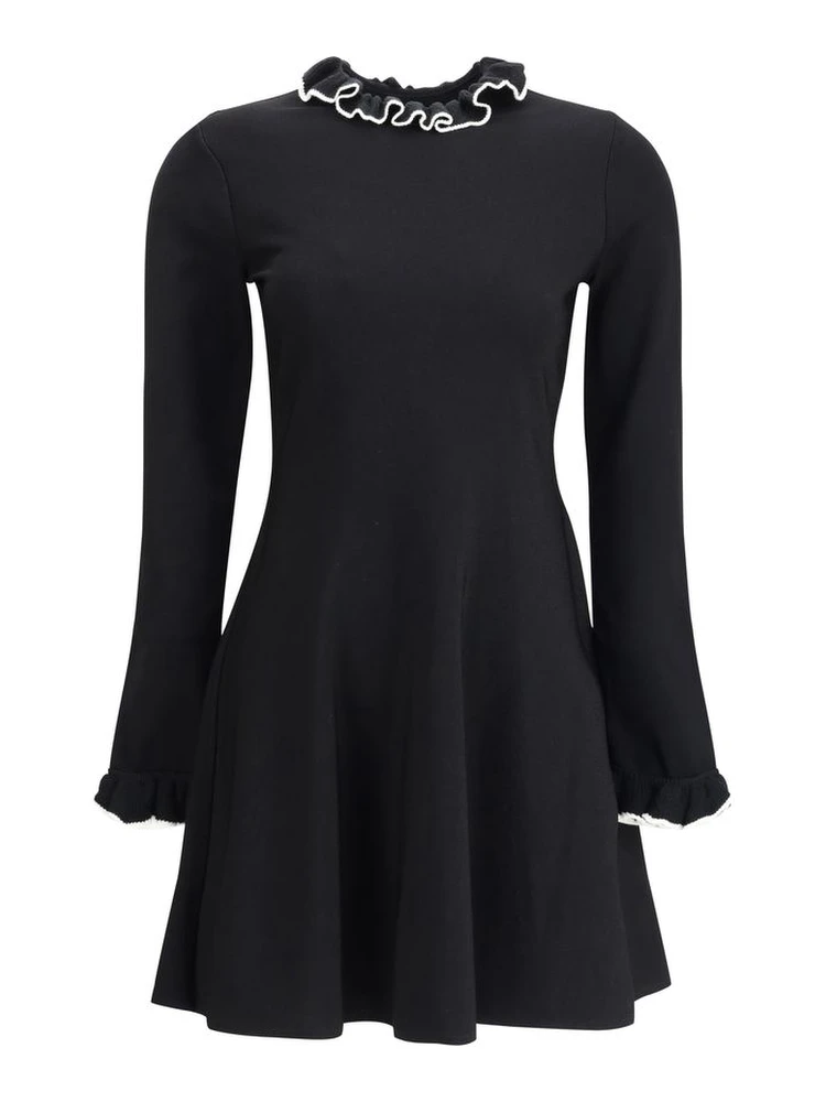 Black Viscose Casual Dress
