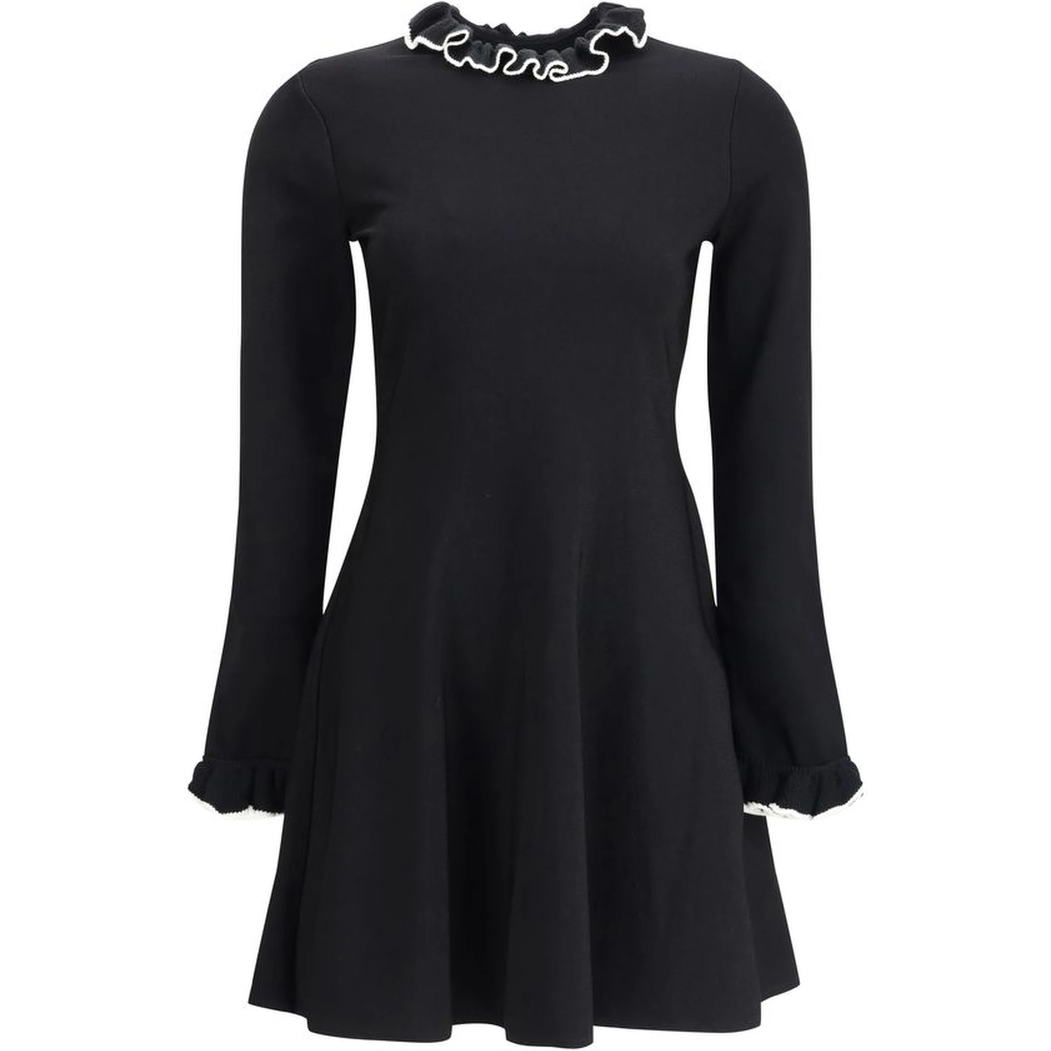 Black Viscose Casual Dress