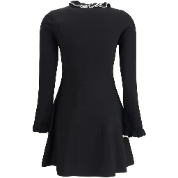 Black Viscose Casual Dress
