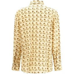 Beige Silk Pattern Shirt