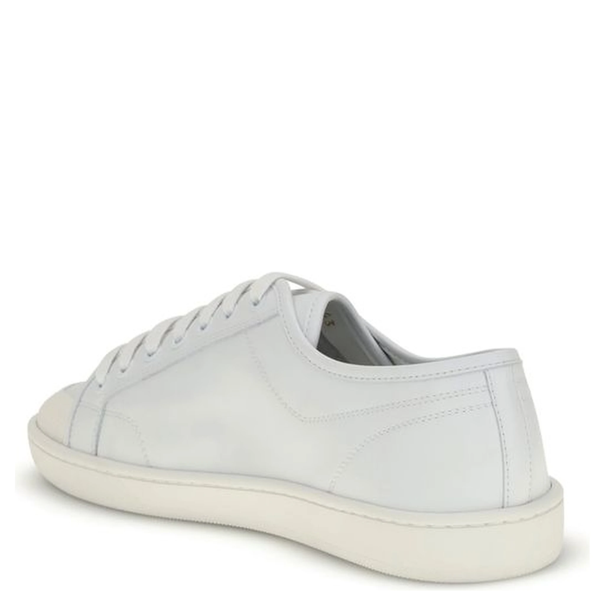 White Calf Leather Bos Taurus Low Top Sneakers