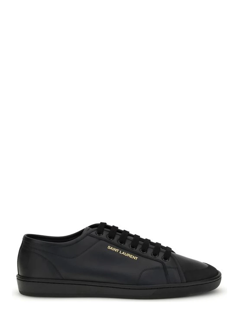 Black Calf Leather Bos Taurus Low Top Sneakers