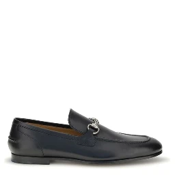 Black Calf Leather Bos Taurus Slip-On Loafers
