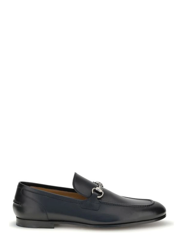 Black Calf Leather Bos Taurus Slip-On Loafers