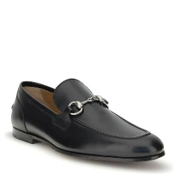 Black Calf Leather Bos Taurus Slip-On Loafers