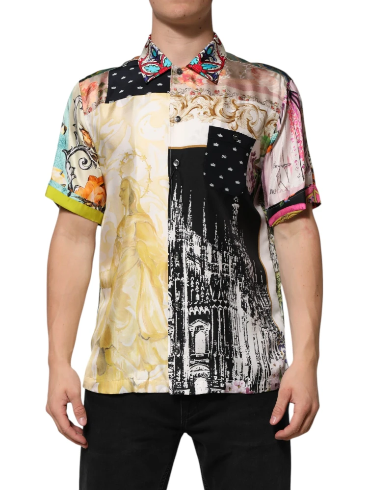 Multicolor Printed Button Down Casual Shirt