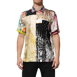 Multicolor Printed Button Down Casual Shirt