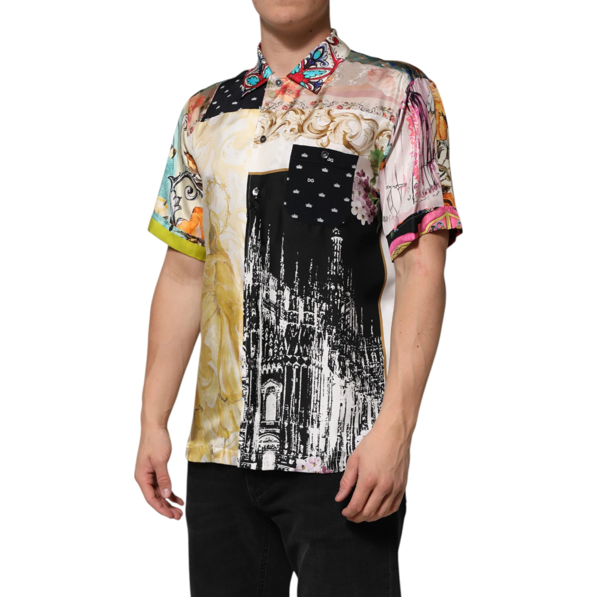 Multicolor Printed Button Down Casual Shirt