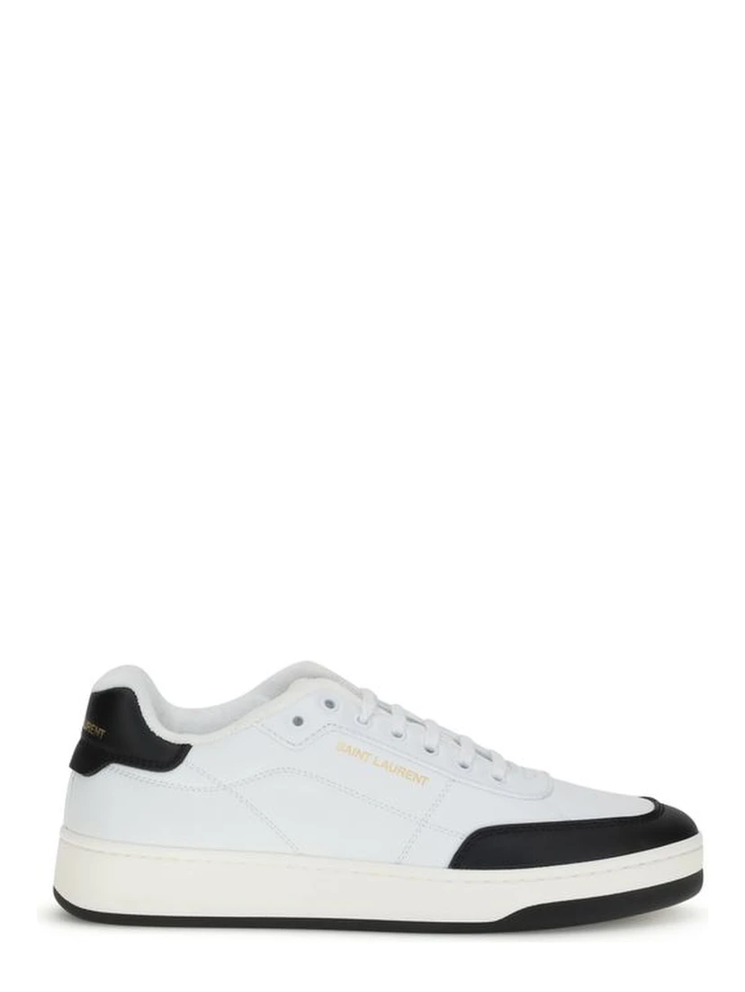 White Calf Leather Bos Taurus Low Top Sneakers