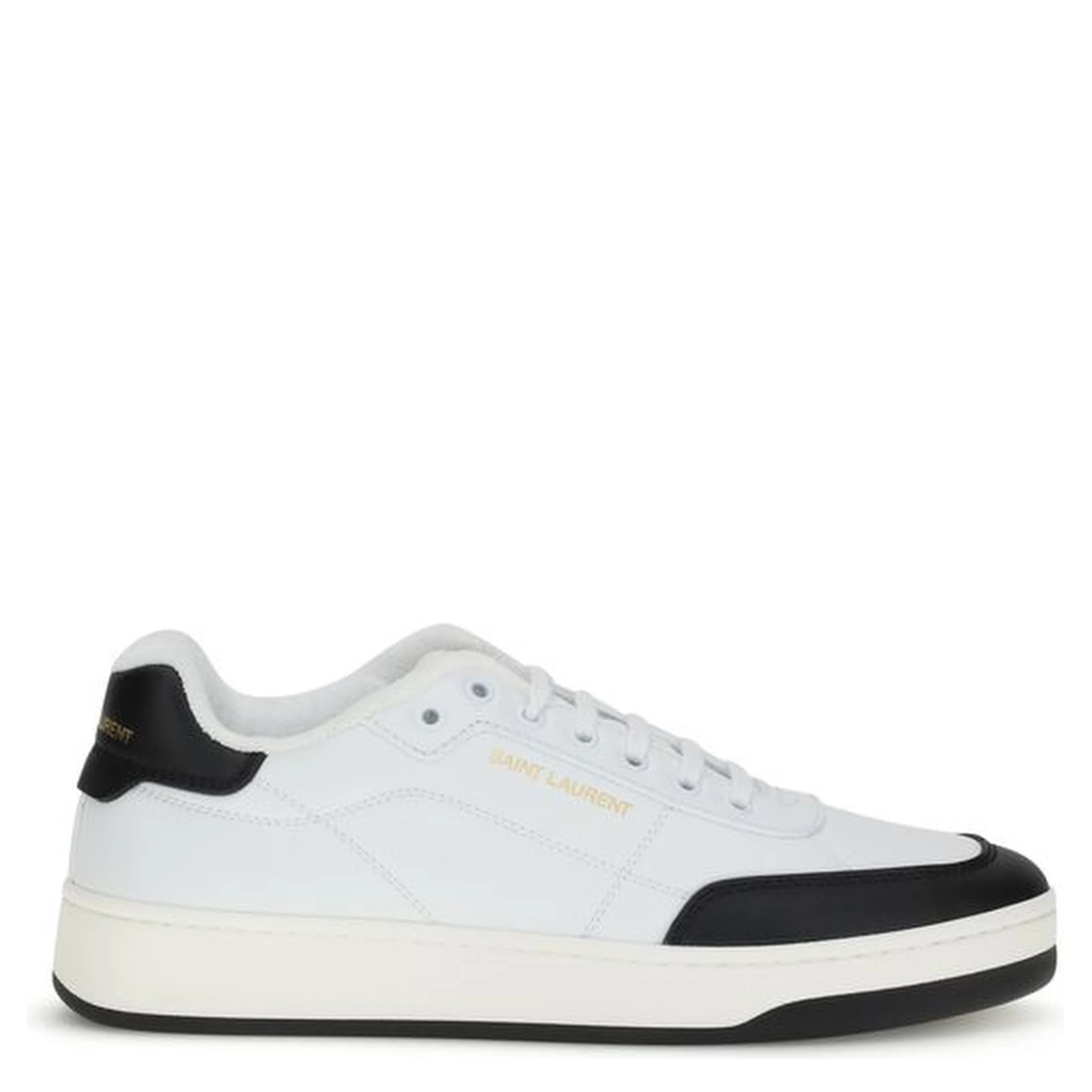 White Calf Leather Bos Taurus Low Top Sneakers