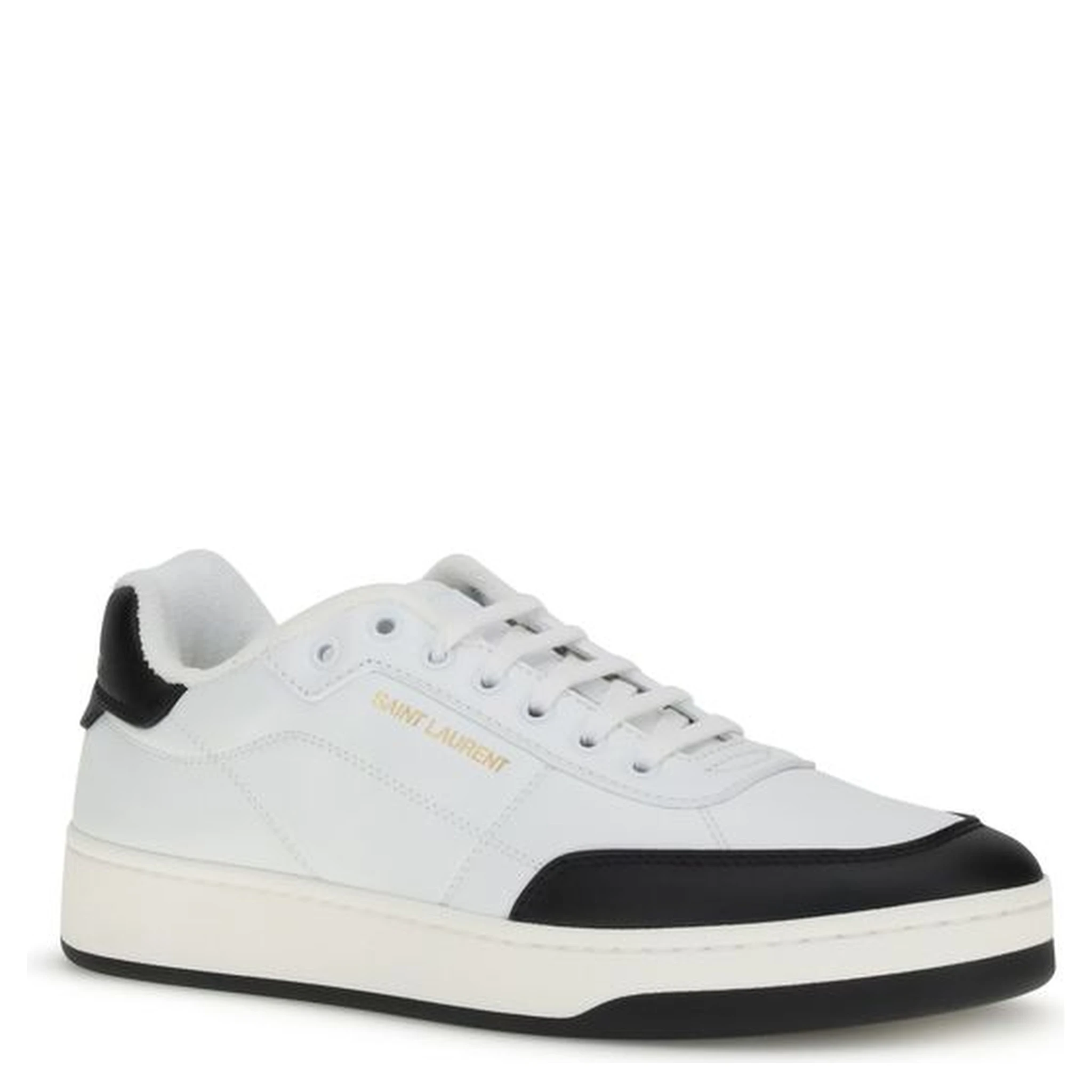 White Calf Leather Bos Taurus Low Top Sneakers