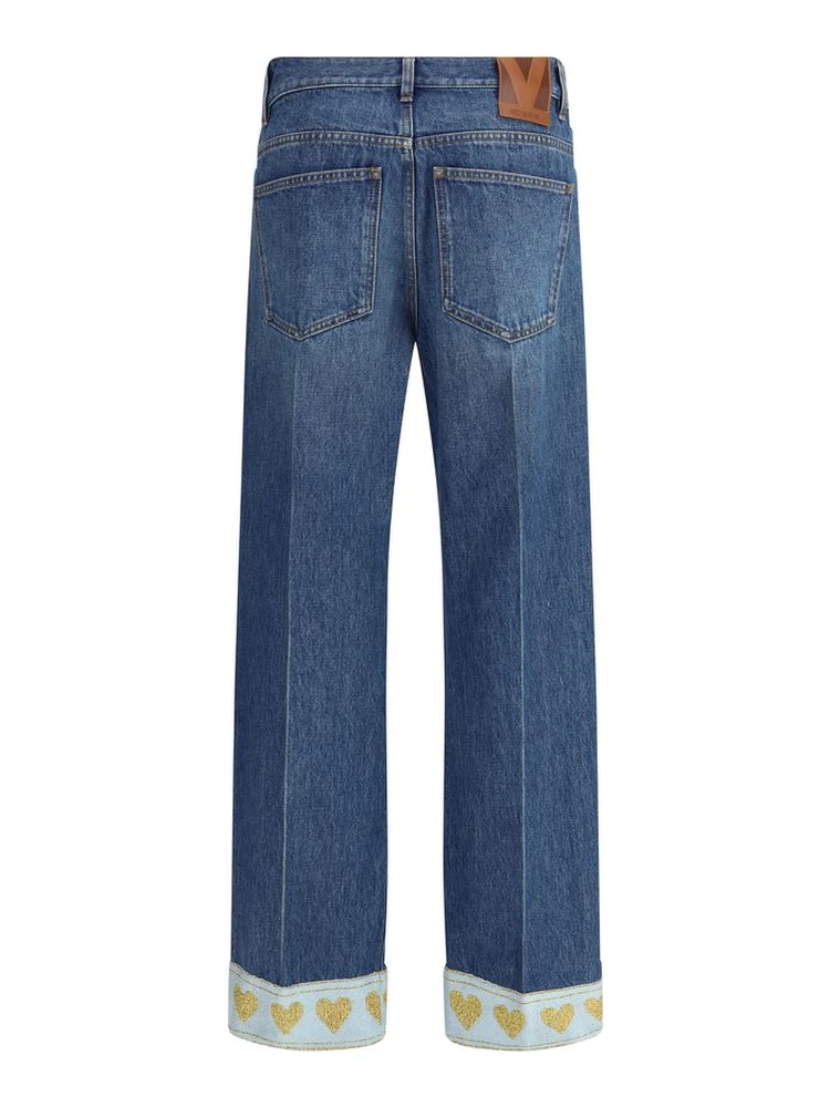 Blue Cotton Straight-Leg Jeans alternative