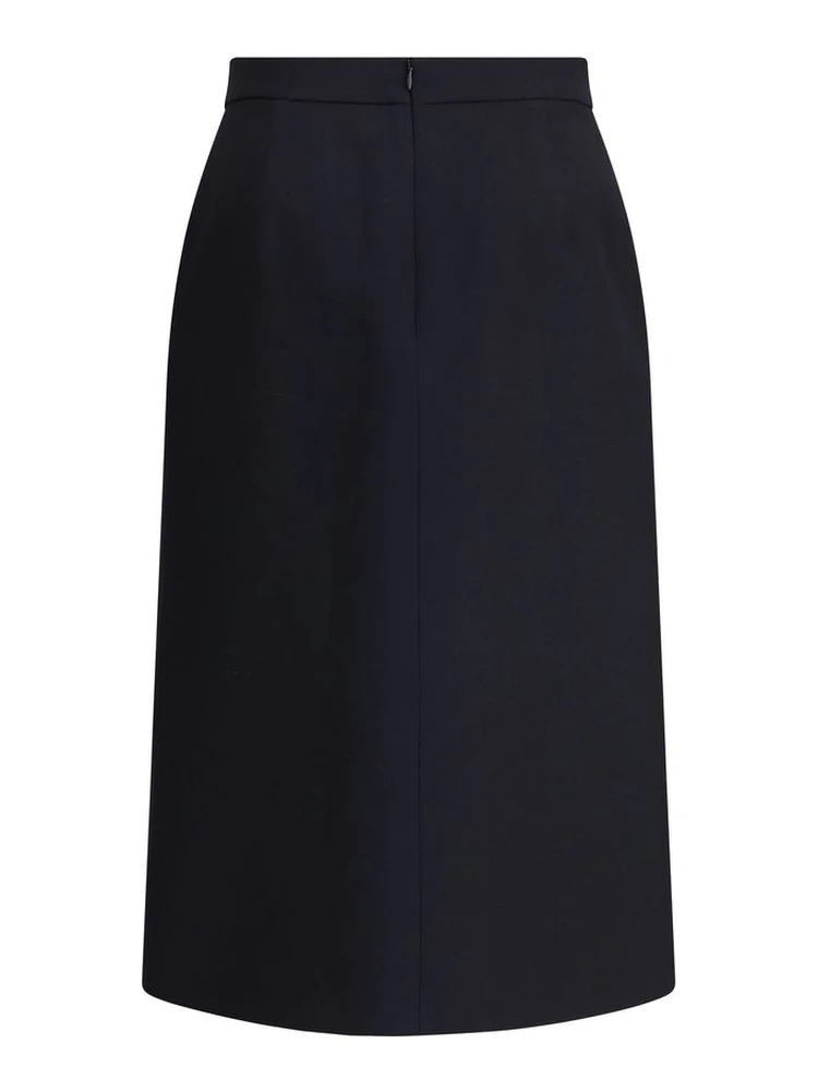 Black Fleece Wool Midi Skirt alternative