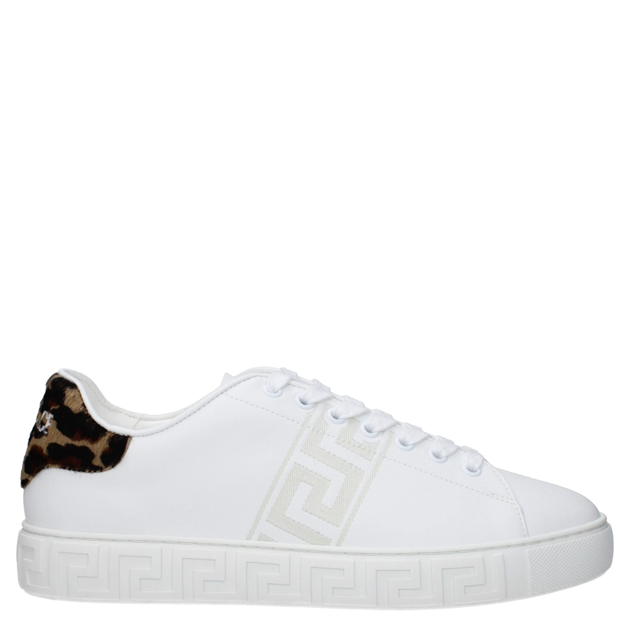 White Leather Low Top Sneakers