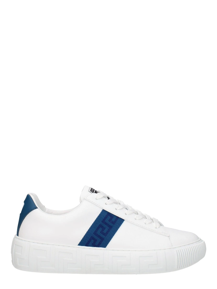 White Leather Low Top Sneakers