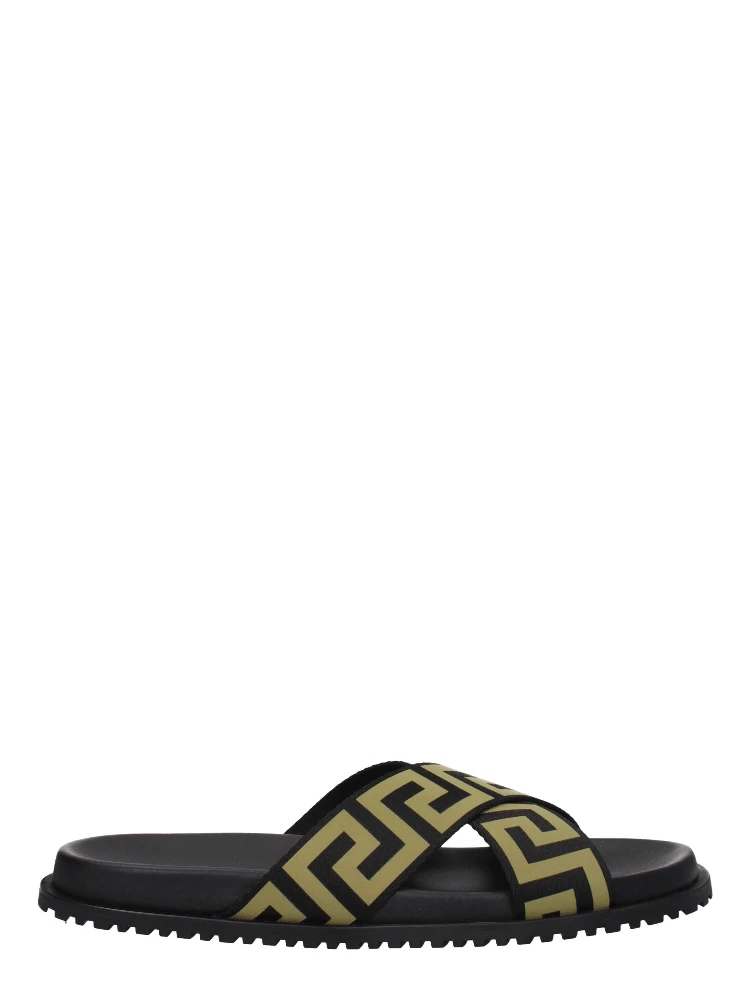 Black Fabric Slippers