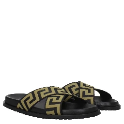 Black Fabric Slippers