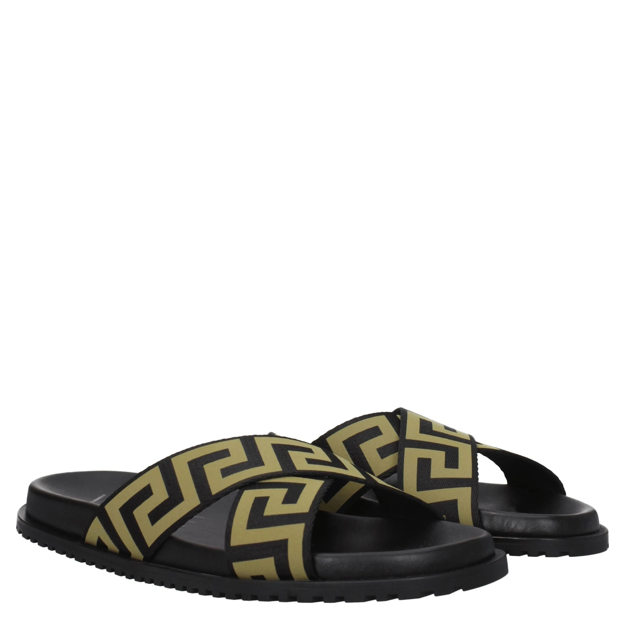 Black Fabric Slippers