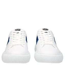 White Leather Low Top Sneakers