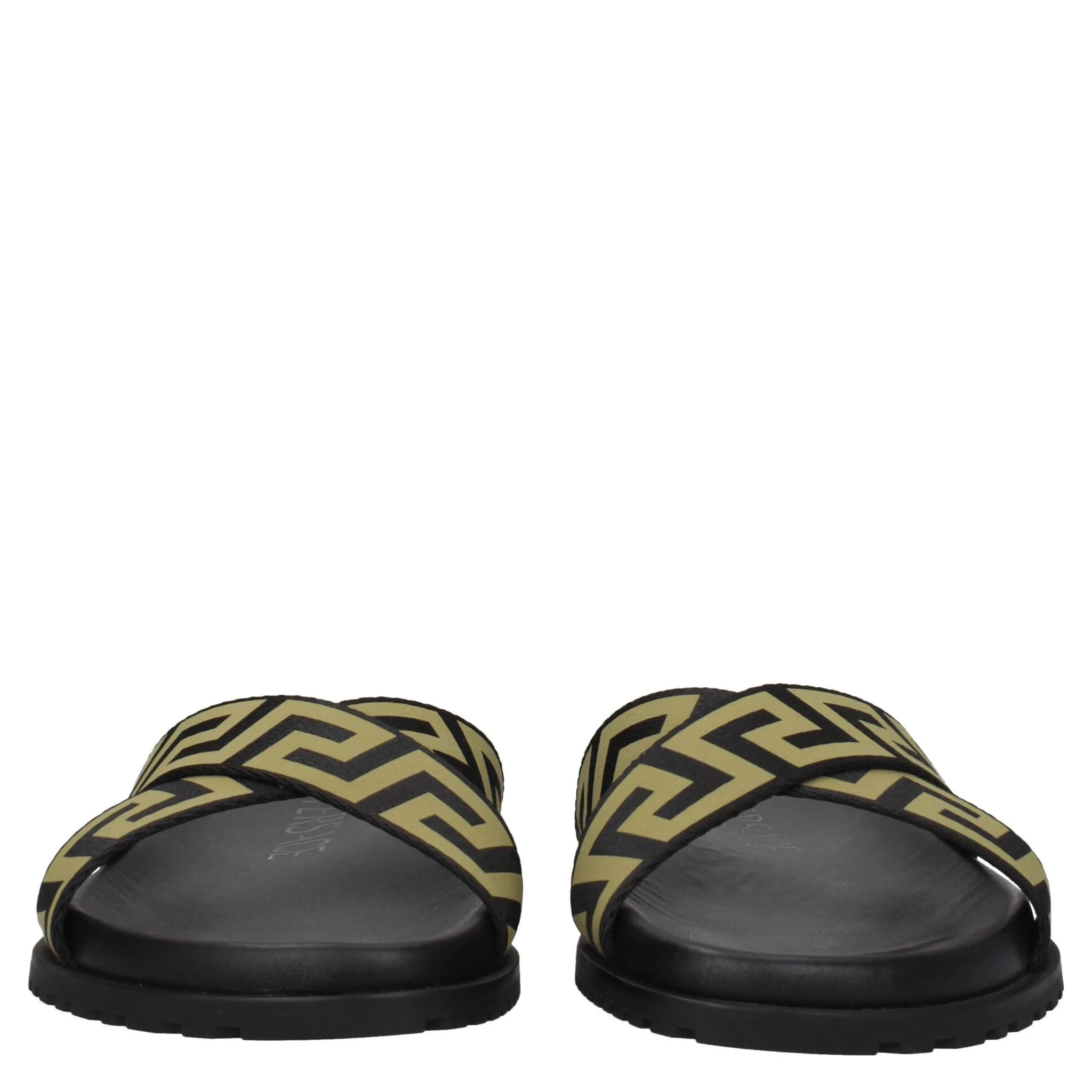 Black Fabric Slippers