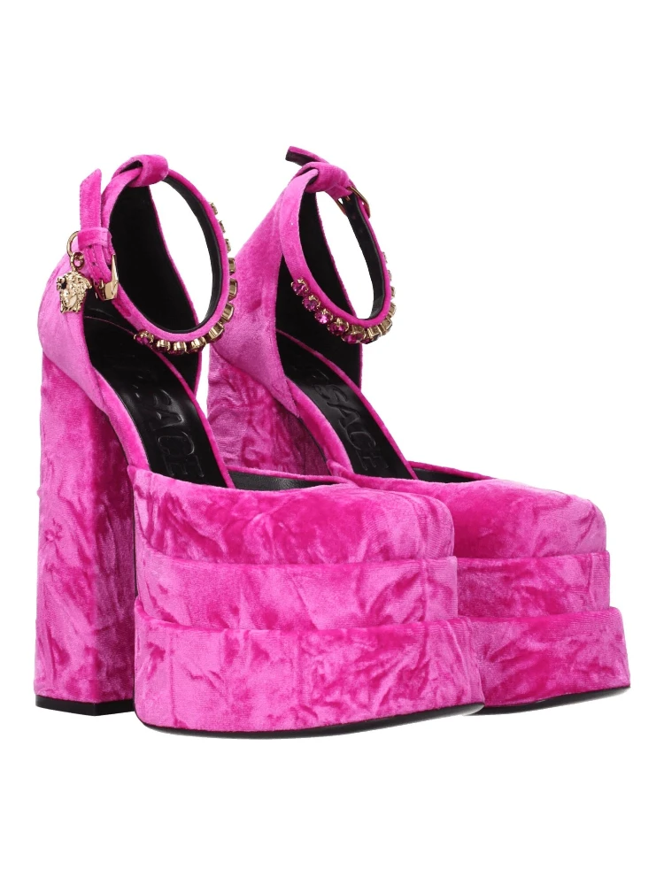 Pink Velvet Platform Sandals alternative