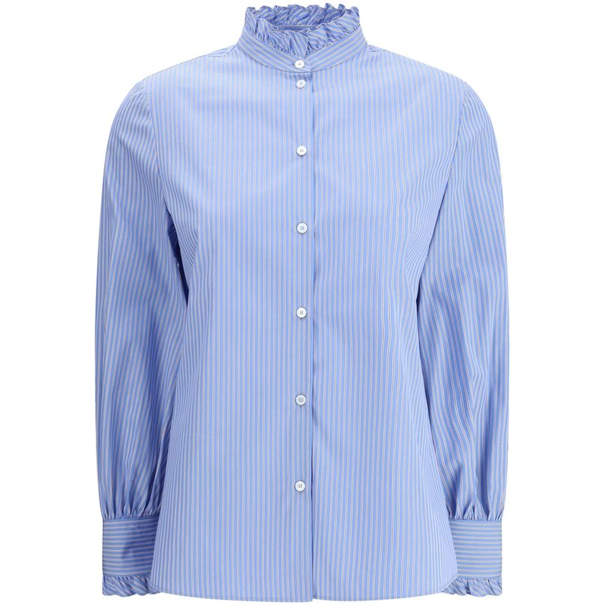 Blue Cotton Pattern Shirt