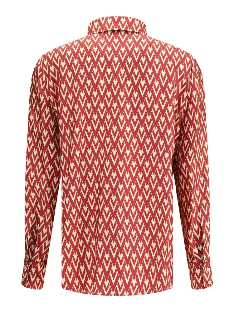 Red Silk Pattern Shirt alternative