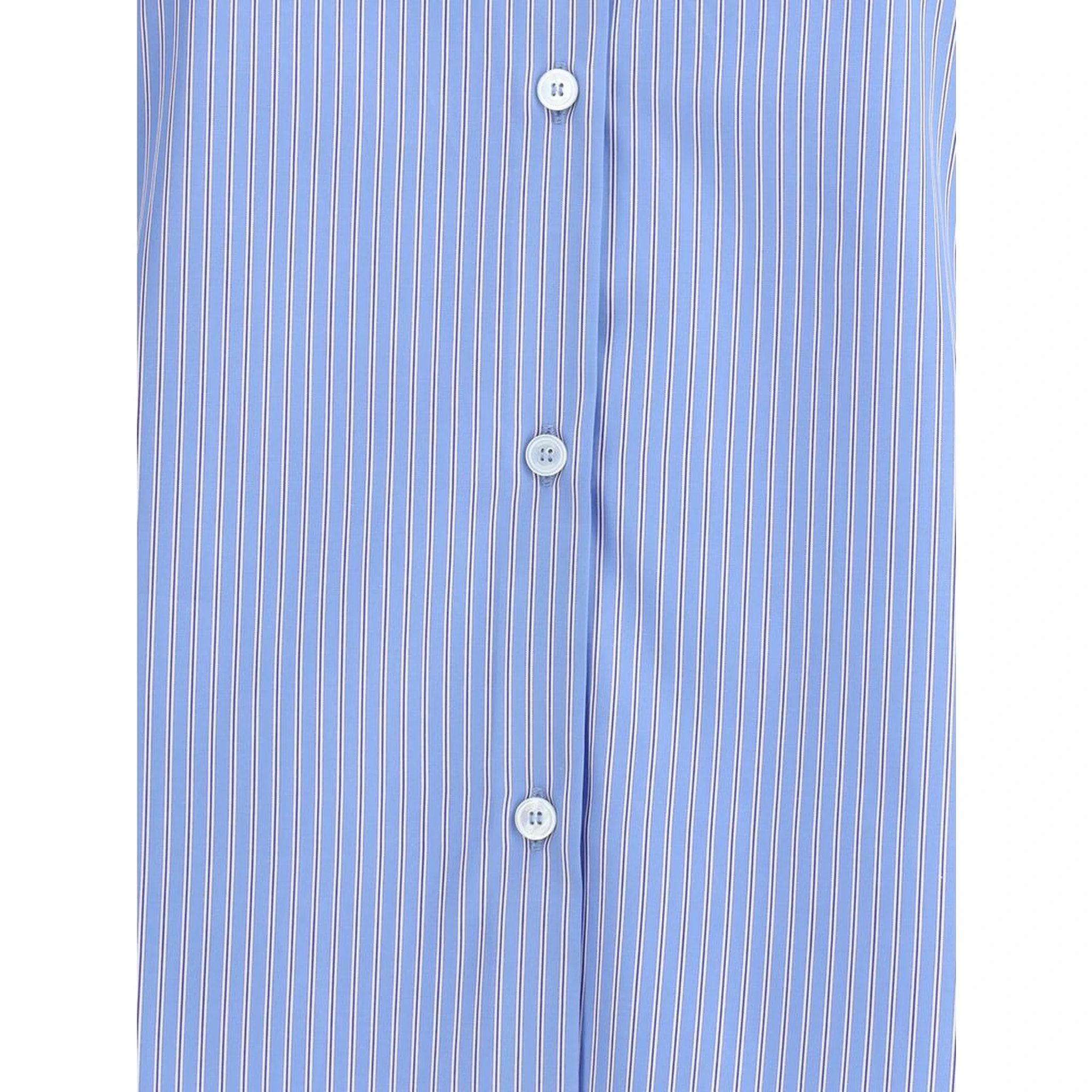 Blue Cotton Pattern Shirt