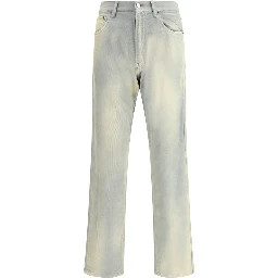 Light Blue Cotton Casual Pants