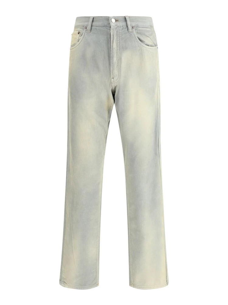 Light Blue Cotton Casual Pants