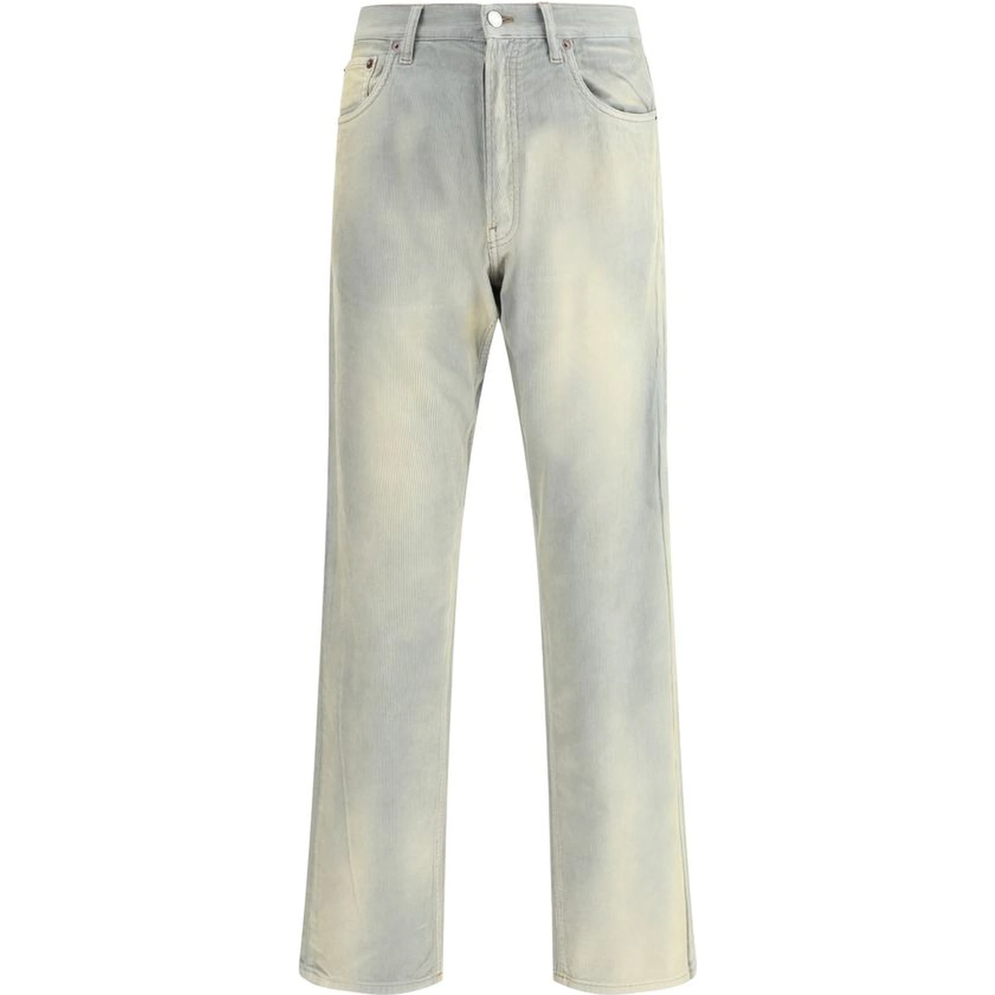 Light Blue Cotton Casual Pants