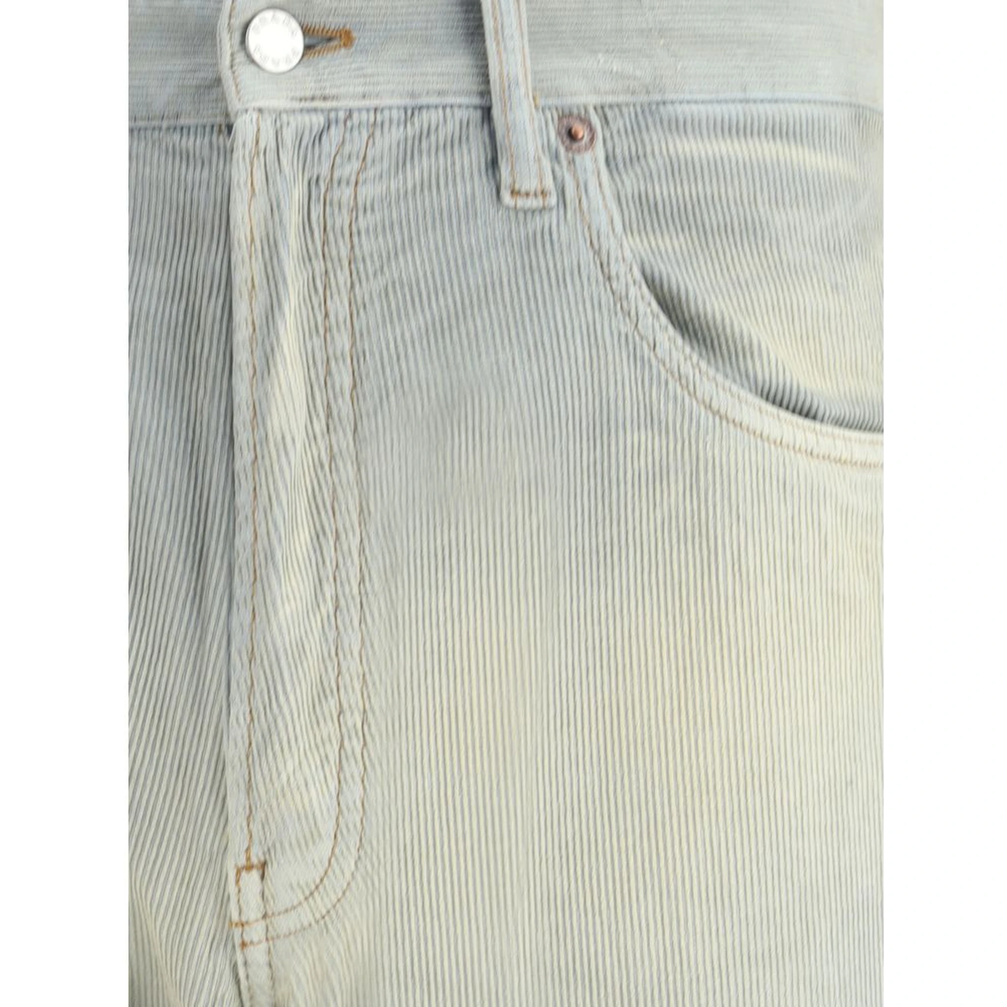 Light Blue Cotton Casual Pants