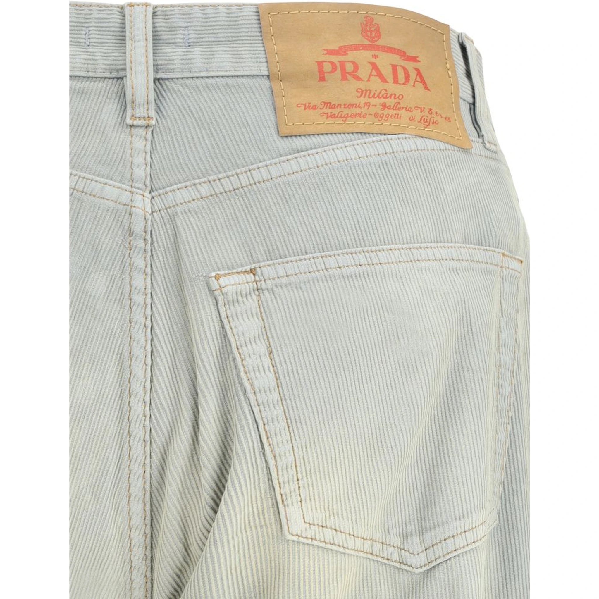 Light Blue Cotton Casual Pants