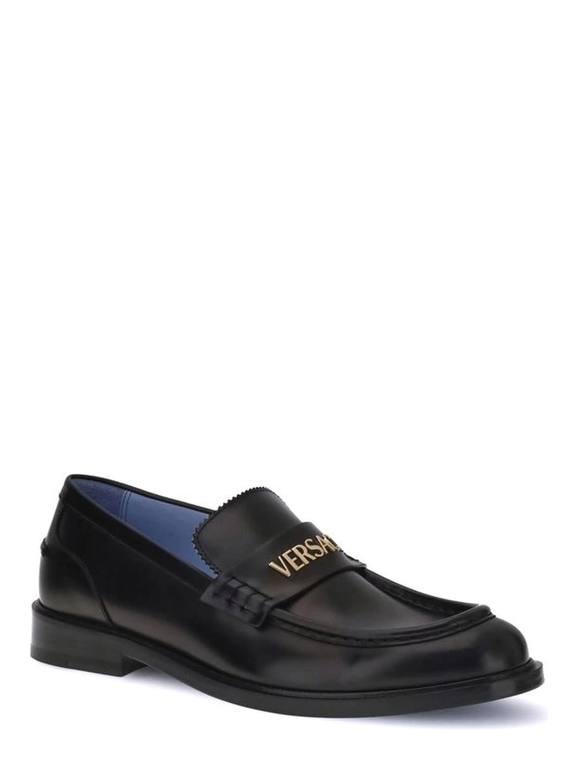 Black Calf Leather Bos Taurus Slip-On Loafers