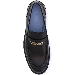 Black Calf Leather Bos Taurus Slip-On Loafers