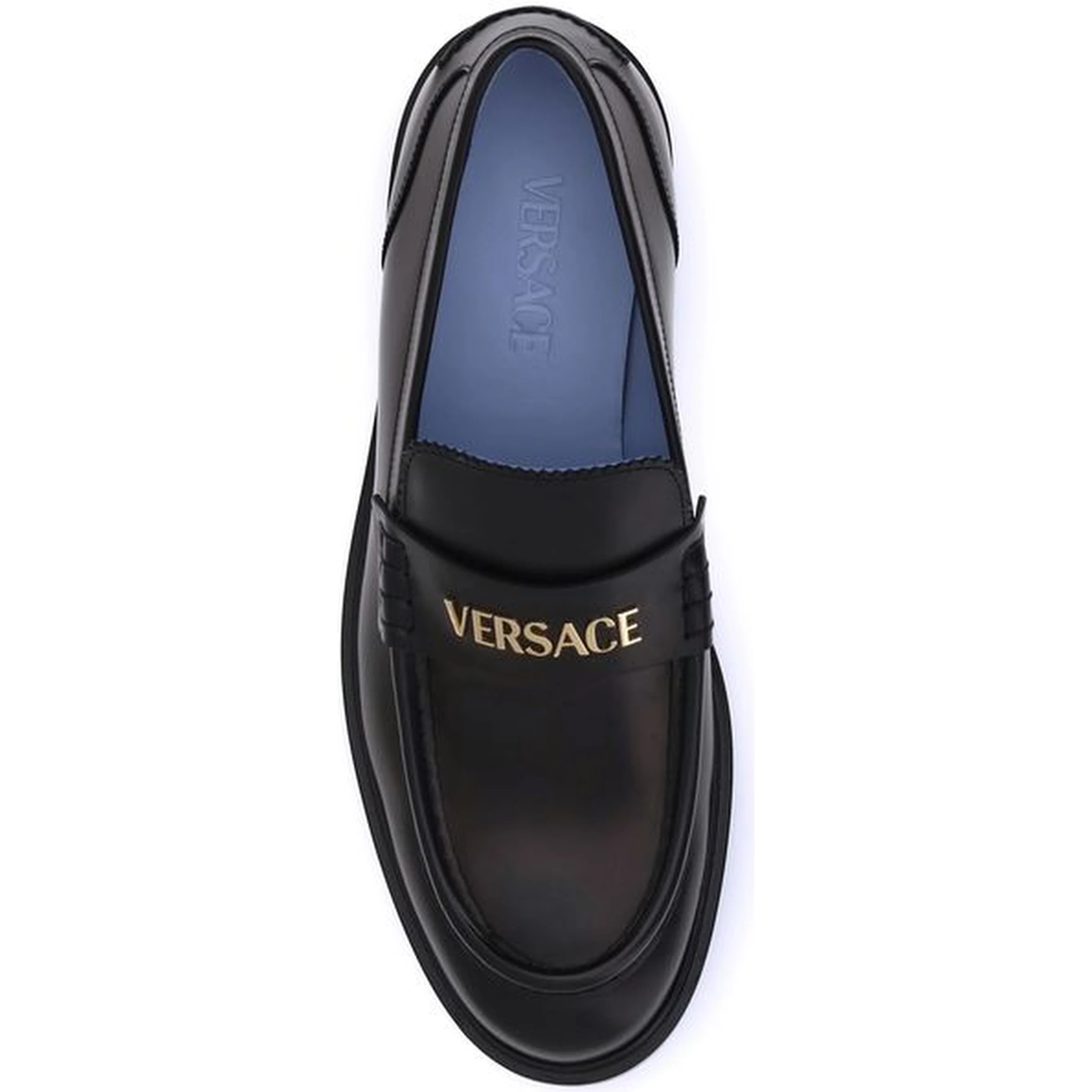 Black Calf Leather Bos Taurus Slip-On Loafers