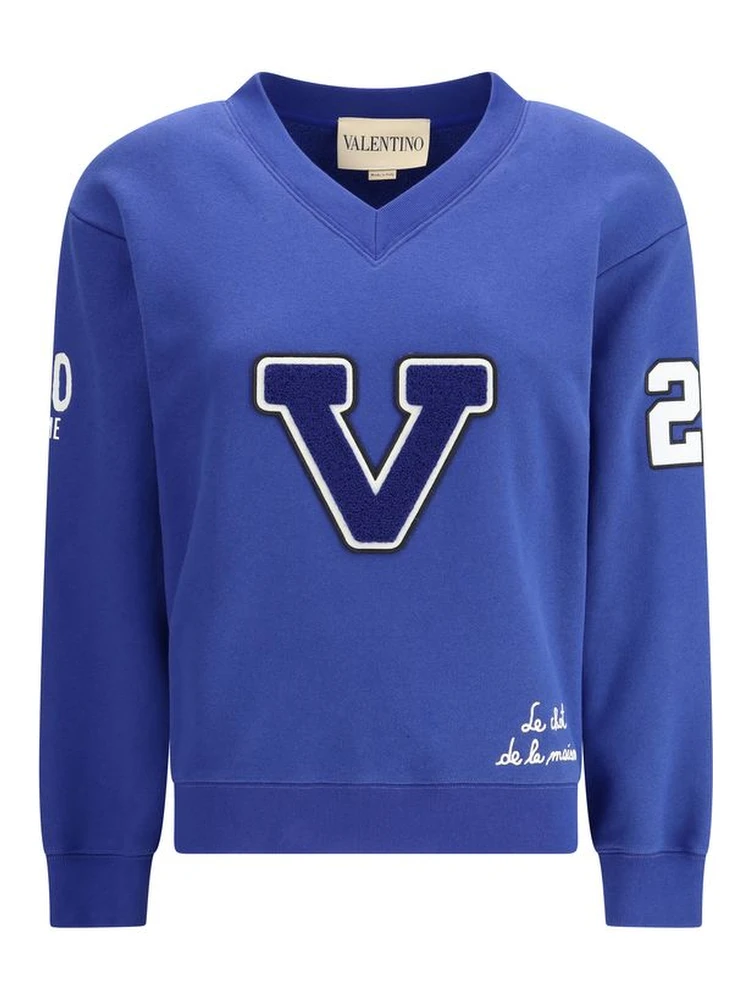 Blue Cotton Sweatshirt
